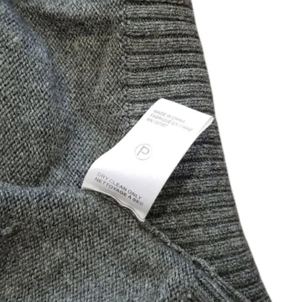 Marissa Webb Olive Lambswool Yak Cashmere Tawny V-neck Sweater XS